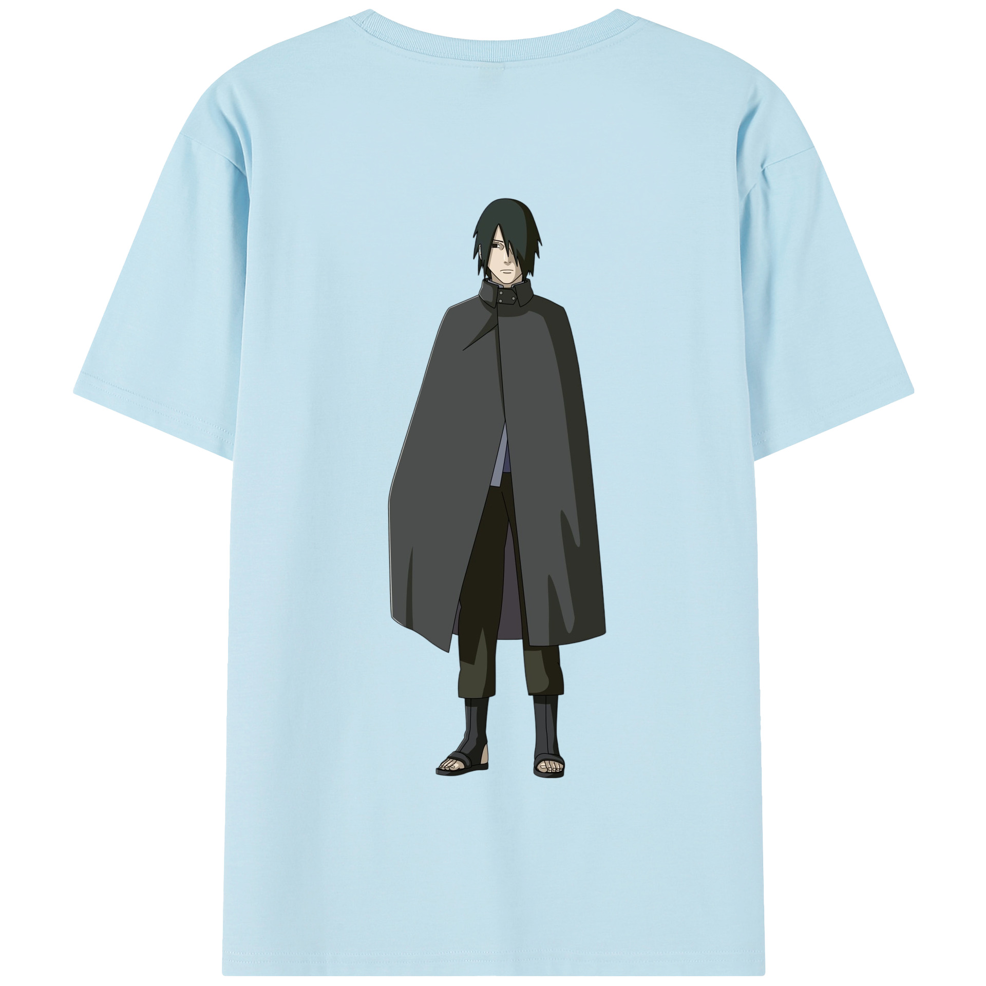 （画像用） NARUTO -ナルト- うちは サスケ Uchiha Sasuke 綿100％半袖Tシャツ（背面プリント）
